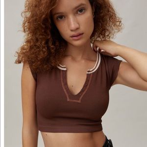 UO Out From Under Go For Gold Seamless Top